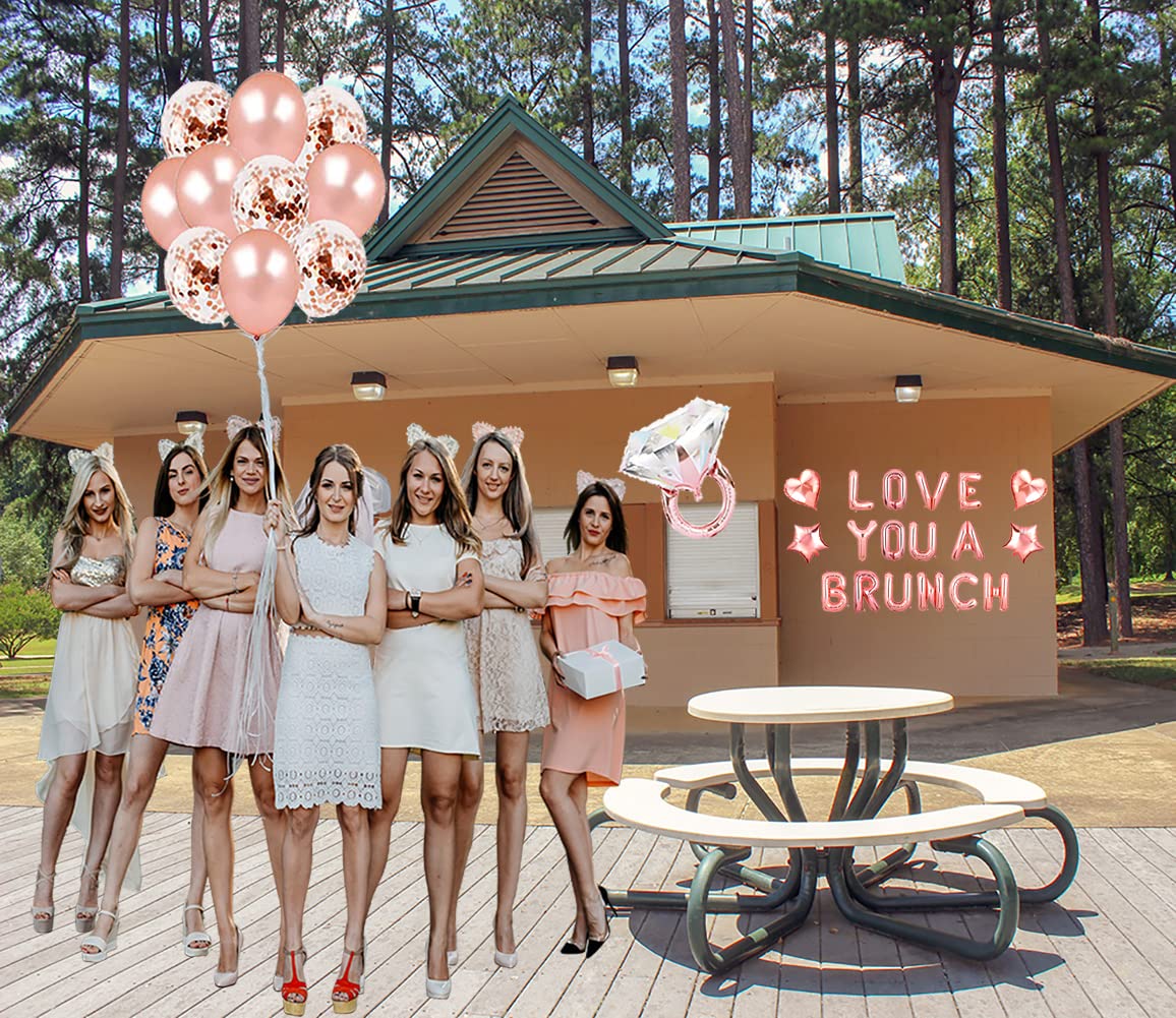 BTXLHAOHE Love You a Brunch Balloons Banner Bridal Brunch Party Decorations Supplies Bachelorette Party Bridal Shower Party Decor Supplies