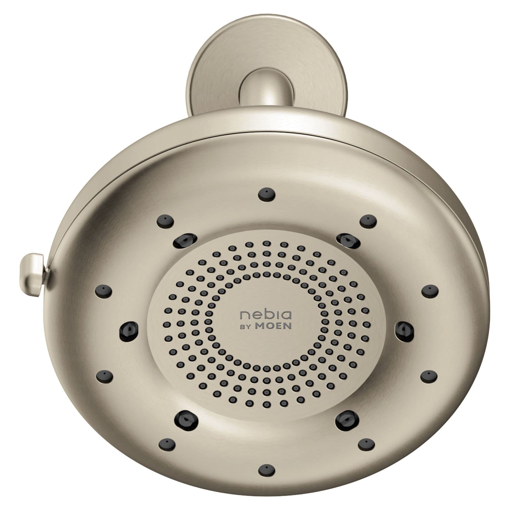 Moen N400R0BN Quattro Rainshower Showerhead with Four Unique Shower Experiences, Brushed Nickel