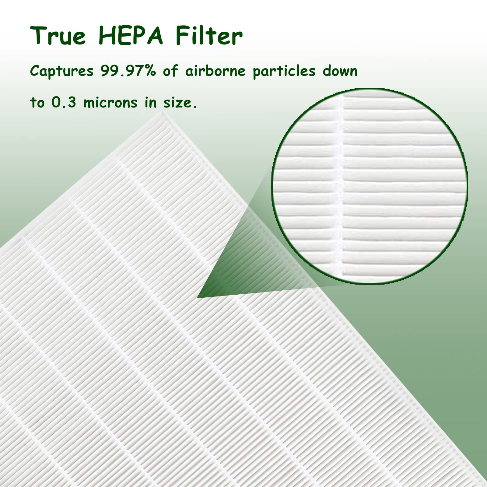 Skymechy MSA3 True HEPA Filter Replacement Compatible with MSA3 Membrane Solutions 3-in-1 Air Cleaner Purifier, 2 Pack