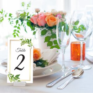 Acrylic Place Card Holders 1.2 Inch Name Card Holder Stands Clear Table Number Stands Wedding Sign Holders Card Display Stand for Table Wedding Photos Office Menu Meeting (12 Pieces)