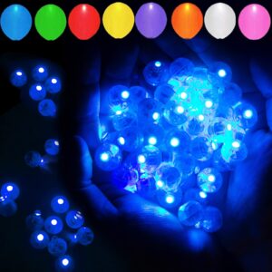 aogist 100 pcs blue led balloon light, led round ball lamp tiny lighting decoration for indoor outdoor party event fun wedding festival birthday halloween christmas party supplies