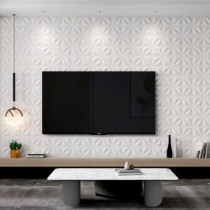 MIX3D 33 Pack 3D Wall Panels, PVC Textured Wall Panels for Interior Wall Decor, White, 12''x12'' Cover 32 Sq. Ft