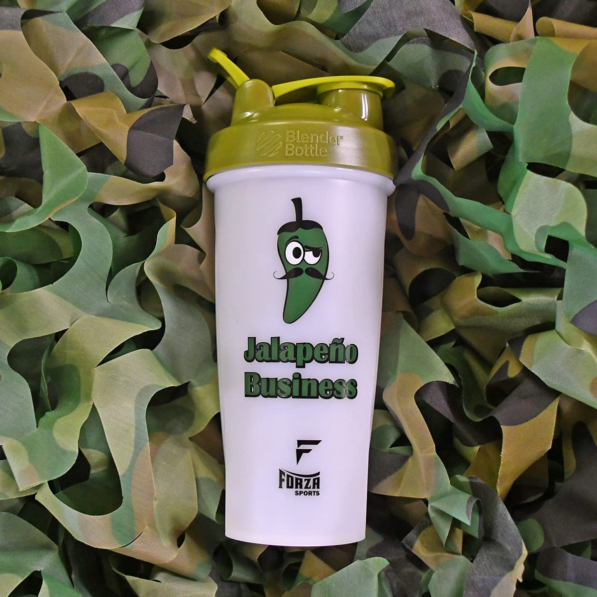 Forza Sports Blender Bottle x Classic 28 oz. Shaker - Jalapeno Business - White