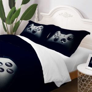 Jekeno Game Handle Twin Duvet Cover Set, Printed Design Colorful Bedding Accessories,1 PC Duvet Cover 68"*90", 2 PCS Pillowcases 20"*26"