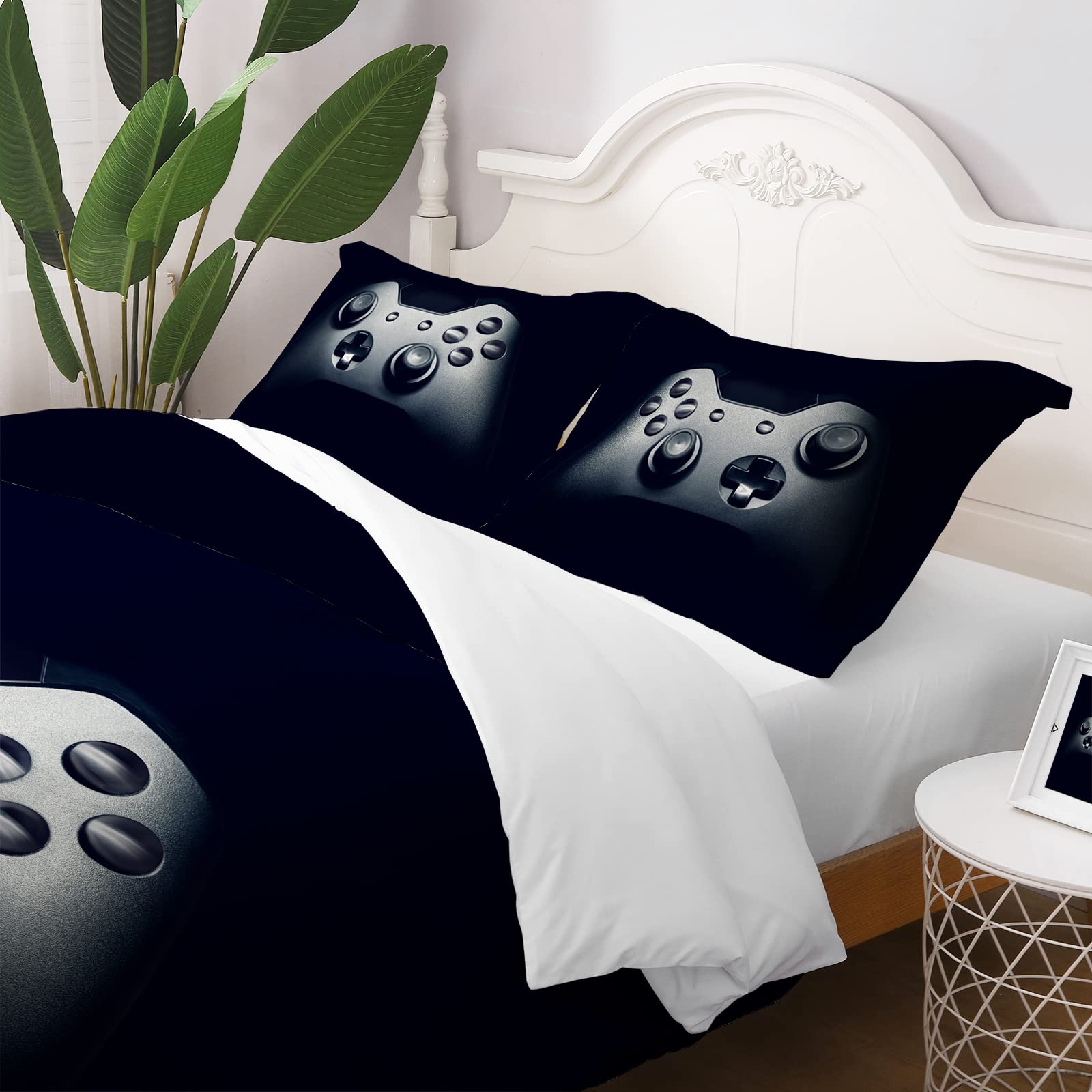 Jekeno Game Handle Twin Duvet Cover Set, Printed Design Colorful Bedding Accessories,1 PC Duvet Cover 68"*90", 2 PCS Pillowcases 20"*26"