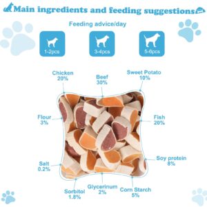 Pawant Soft Dog Training Treats for Small Dog, Puppy Snacks Beef and Chicken Sushi 1 lb/454g