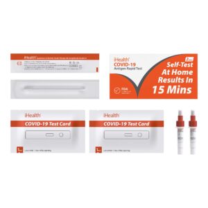 iHealth COVID-19 Antigen Rapid Test, 90 Packs, 180 Tests Total, Results in 15 Minutes with Non-invasive Nasal Swab, Easy to Use & No Discomfort