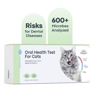 Basepaws Cat Dental Health Test | Provides Risk Scores for Dental Conditions: Periodontal Disease, Bad Breath, Tooth Resorption | Report Provides Personalized Health Care