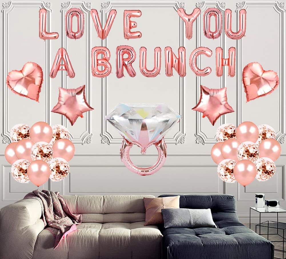 BTXLHAOHE Love You a Brunch Balloons Banner Bridal Brunch Party Decorations Supplies Bachelorette Party Bridal Shower Party Decor Supplies