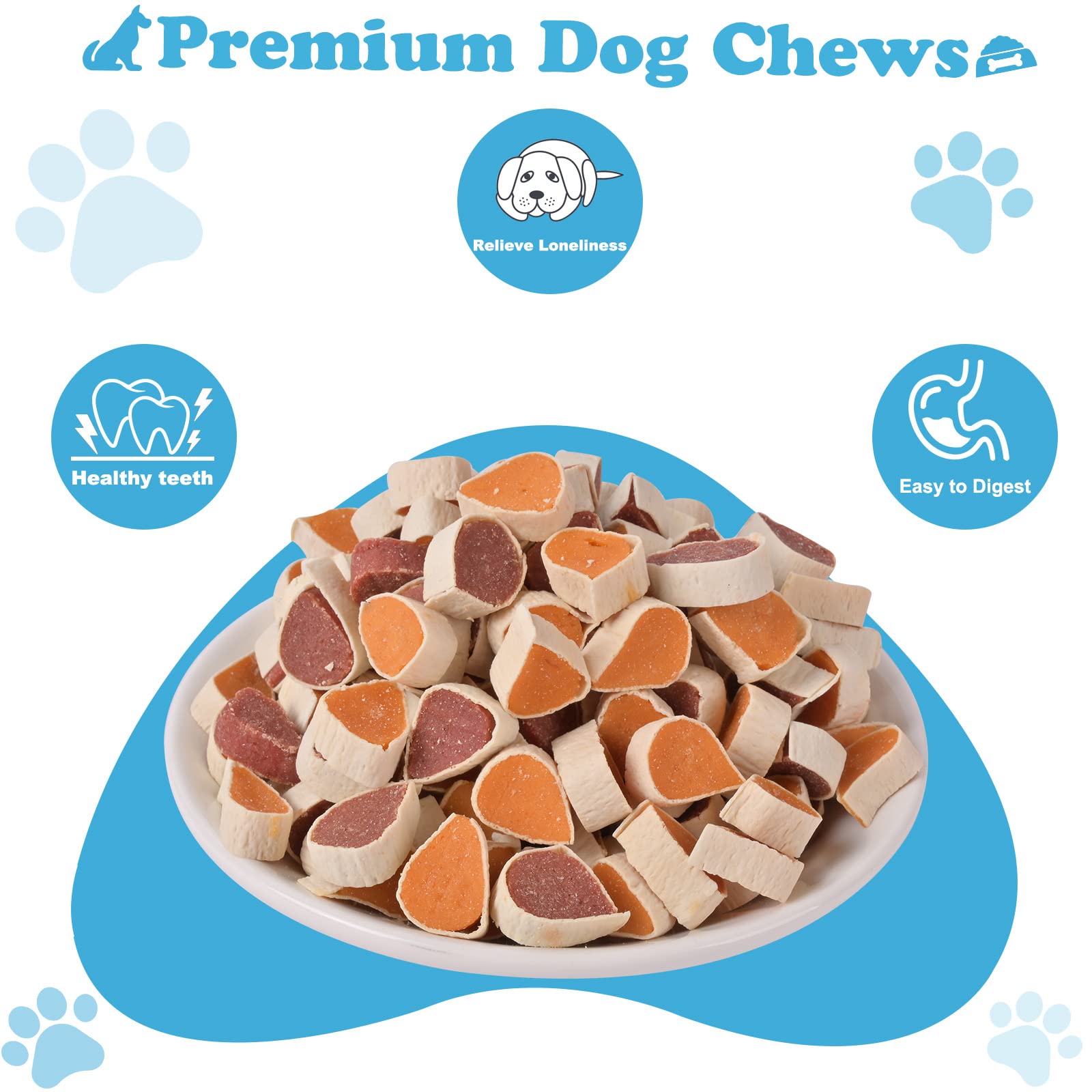 Pawant Soft Dog Training Treats for Small Dog, Puppy Snacks Beef and Chicken Sushi 1 lb/454g