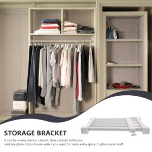 Expandable Closet Tension Shelf Rod: Heavy Duty Storage Rack Adjustable Organizer DIY Divider Separator Separator for Cabinet Wardrobe Cupboard Kitchen Bathroom