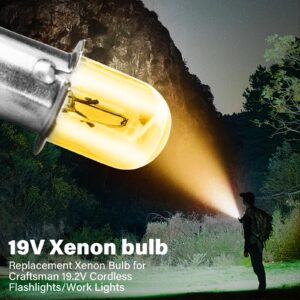 Ameri 19.2 Volt bulb Flashlight/Worklight Replacement XENON Bulbs 19v for CRAFTSMAN(4Pack)