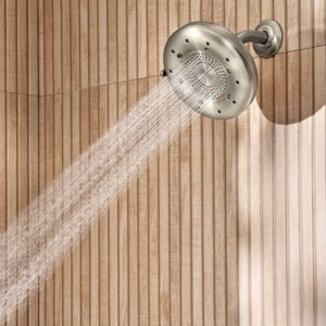 Moen N400R0BN Quattro Rainshower Showerhead with Four Unique Shower Experiences, Brushed Nickel