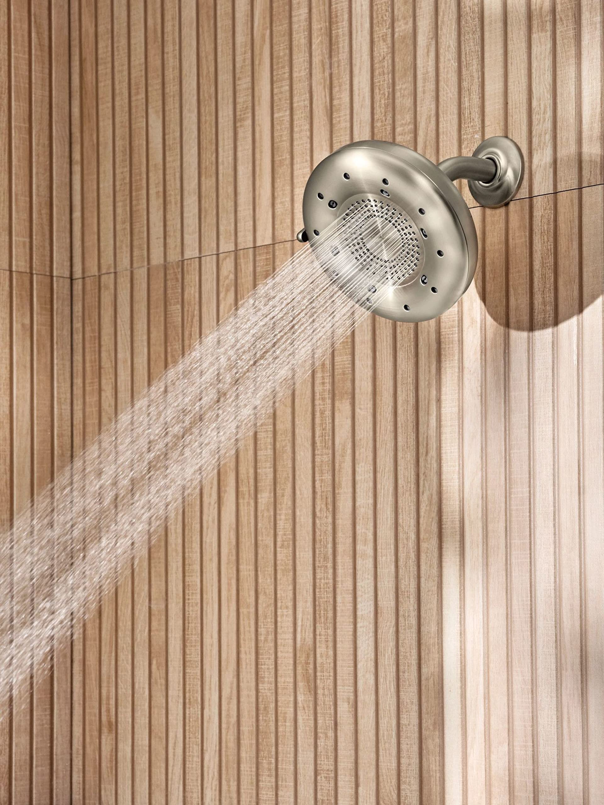 Moen N400R0BN Quattro Rainshower Showerhead with Four Unique Shower Experiences, Brushed Nickel