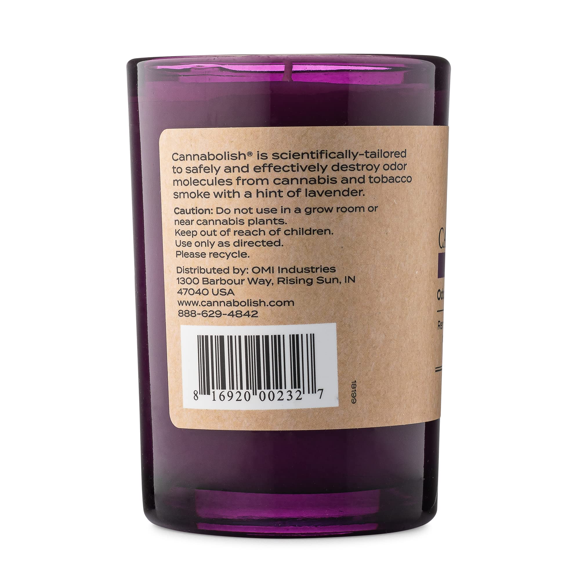 Cannabolish Lavender Smoke Odor Eliminating Candle, 7 oz, Natural Ingredients (Pack of 2)