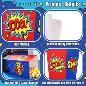 Containlol 24 Pcs Popcorn Boxes Party Favors Snack Treat Box Candy Cookie Container for Movie Cinema Theme Birthday Party Baby Shower Favor Supplies(Cheerful Style)