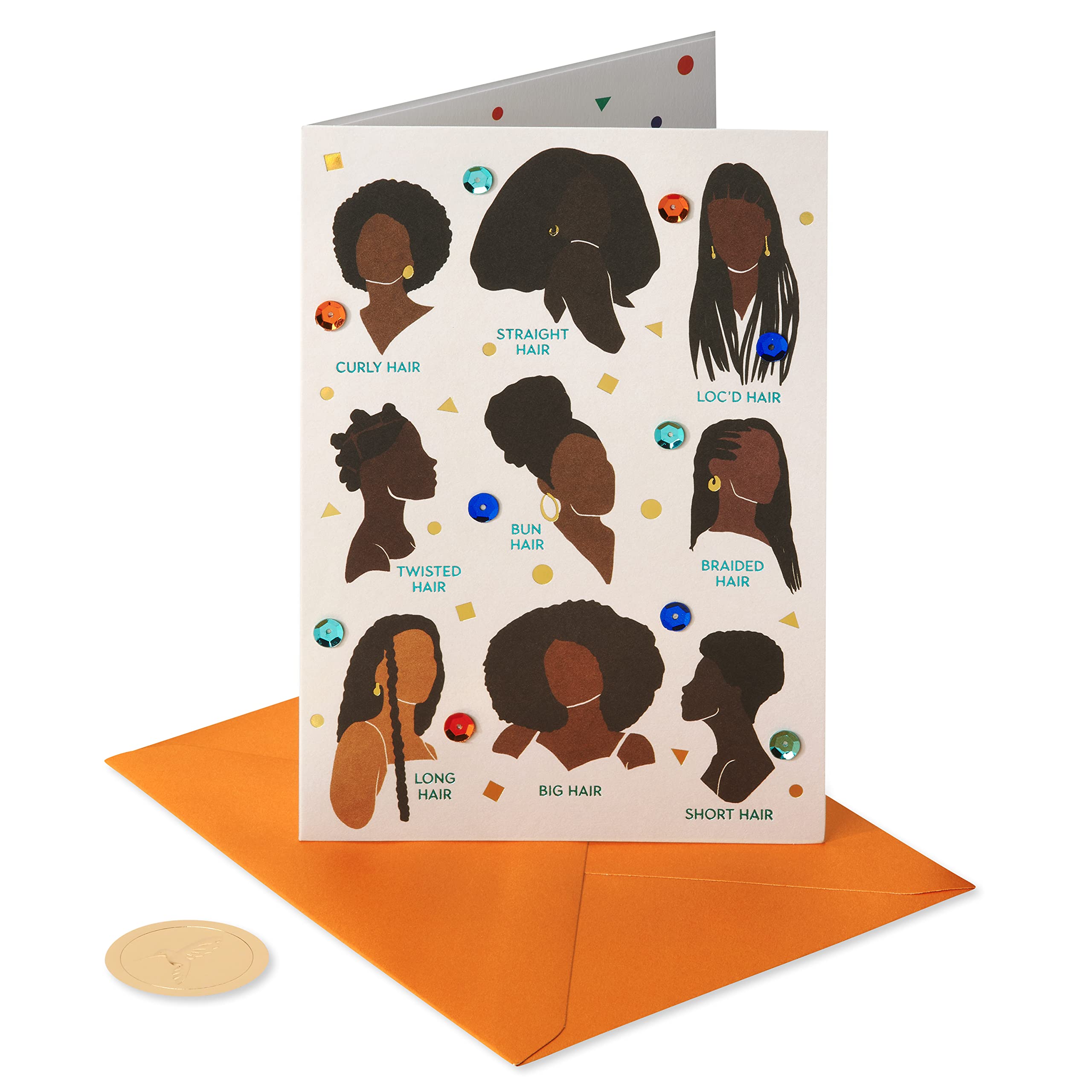 Papyrus Birthday Card for Her - Illustrated by Sarah Dahir (Hair, However You Rock It)