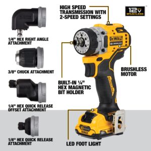 DEWALT XTREME(TM) 12V MAX* Brushless Cordless 5-in-1 Drill/Driver Kit (DCD703F1)