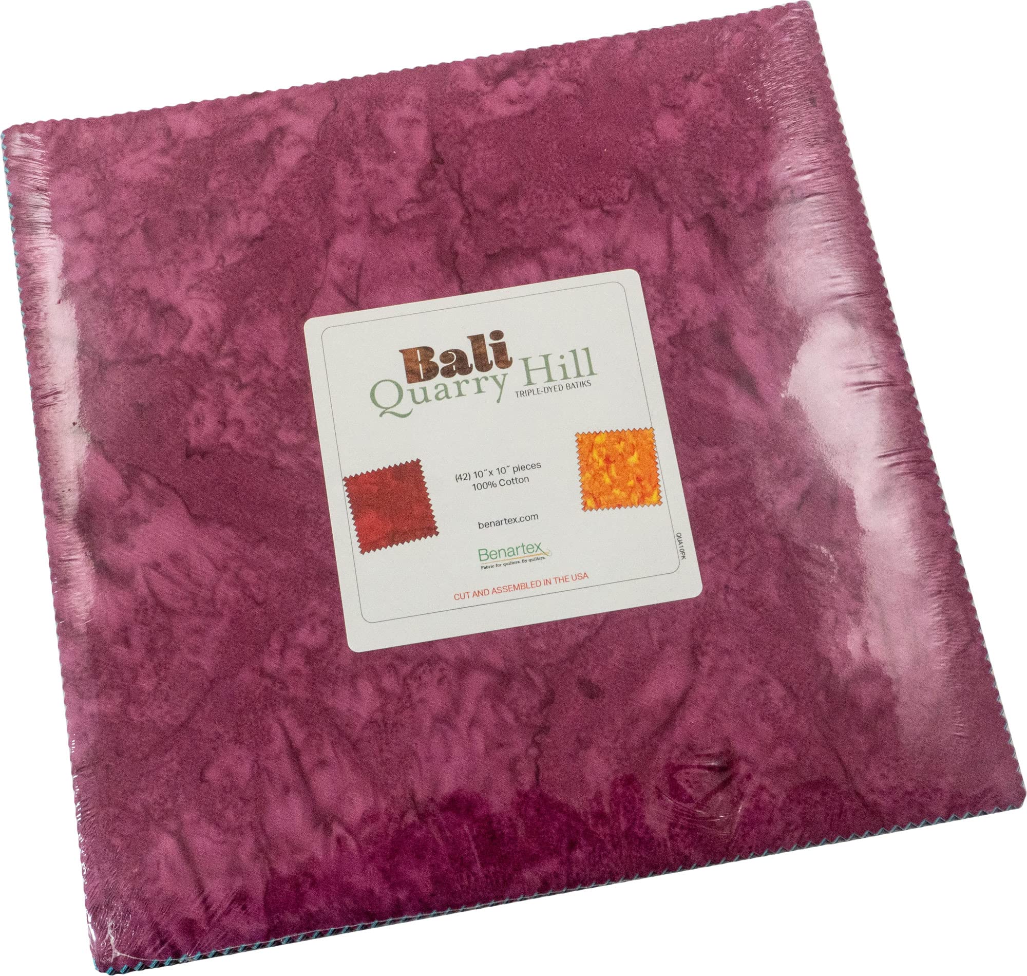 Bali Batik Quarry Hill 10X10 Pack 42 10-inch Squares Layer Cake Benartex, Assorted (QUA10PK)