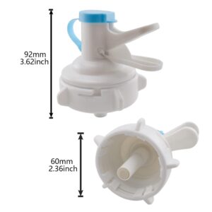 Water Dispenser Valve Reusable Water Bucket Jug Plastic Spigot Faucet Nozzle with Dustproof Cap and Wood Stick for 55 mm Non Threaded Crown Top Jugs Bottles (Not for Threaded Bucket), 1 Pack