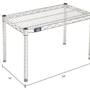 Nexel Chrome Wire Dunnage Rack, 24"W x 14"D x 14"H