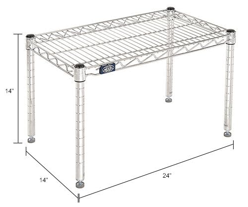 Nexel Chrome Wire Dunnage Rack, 24"W x 14"D x 14"H