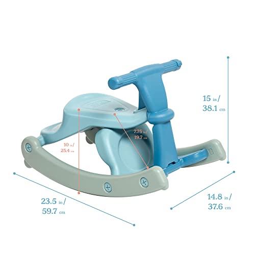 ECR4Kids Sit-N-Rock, Rocking Horse, Seafoam