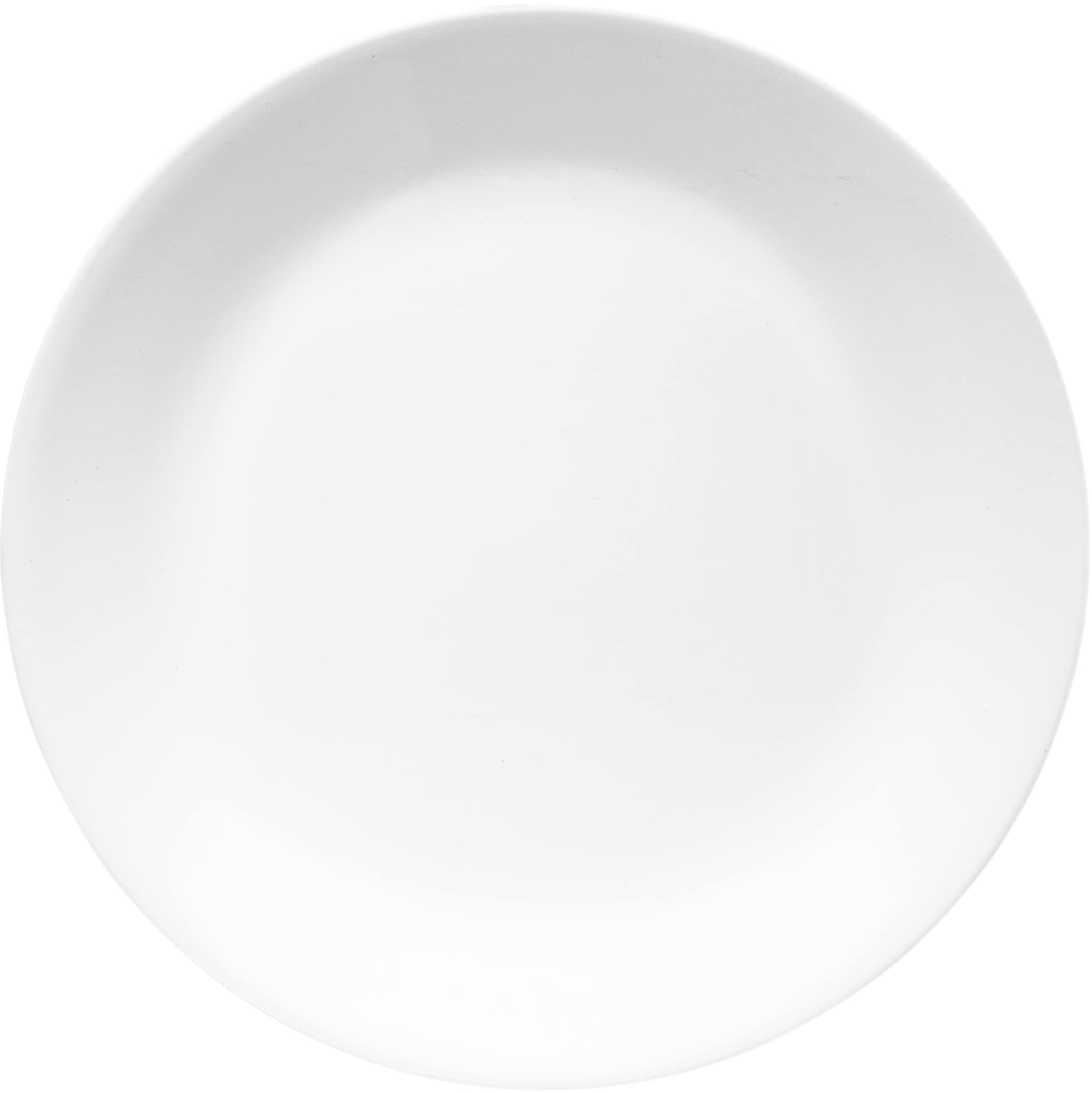 Corelle Vitrelle 4-Pieces 8.5" Glass Salad/Appetizer Plates, Chip & Crack Resistant Glass Dinnerware Set Plates, Winter Frost White