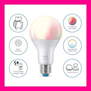 WiZ Connected 100W A21 LED Smart Light Bulbs - Connects to Your Wi-Fi - E26 Smart Bulb - Control with Voice or App + Activate with Motion - Matter Compatible - 1 Pack