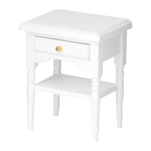 aoutecen white nightstand model, night stand cabinet model fashionable appearance non to toxic with drawer for doll's bedroom