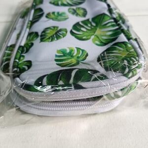 LParkin Tree Leaves Cute Pencil Case Super Large Capacity 3 Compartments Canvas Pen Bag Pouch Stationary Case Makeup Cosmetic Bag