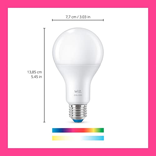 WiZ Connected 100W A21 LED Smart Light Bulbs - Connects to Your Wi-Fi - E26 Smart Bulb - Control with Voice or App + Activate with Motion - Matter Compatible - 1 Pack