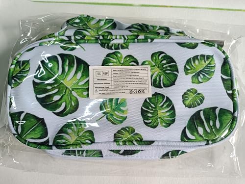 LParkin Tree Leaves Cute Pencil Case Super Large Capacity 3 Compartments Canvas Pen Bag Pouch Stationary Case Makeup Cosmetic Bag