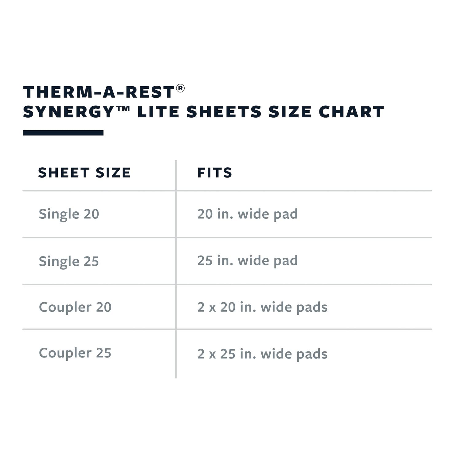 Therm-a-Rest Synergy Lite Mattress Sheet, 25, Stargazer