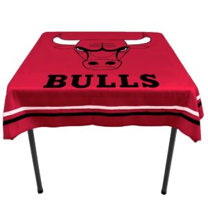 wincraft chicago bulls logo tablecloth and square table cover overlay