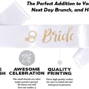 Bride & Groom Sash Set - Bride to Be Sash Groom to Be Sash Engagement Party Favors, Bachelor Bachelorette Party Supplies Bridal Shower Sash Set Decorations Just Married Gift Engaged Decor Accessories