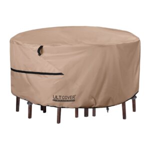 ultcover round patio furniture cover - outdoor waterproof table with chair set cover 48 inch