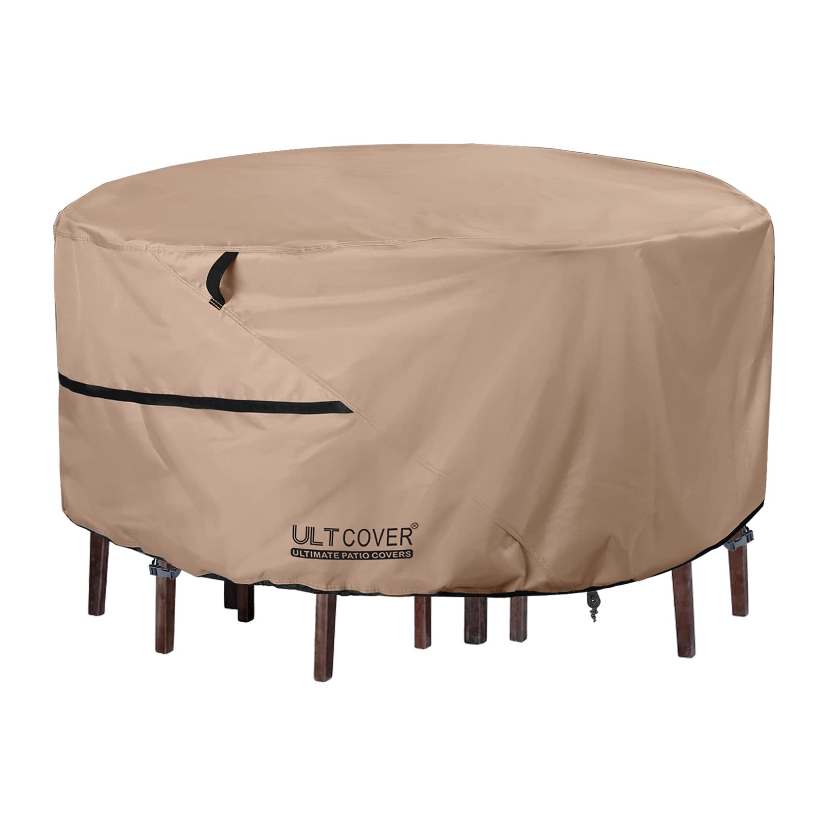 ULTCOVER Round Patio Furniture Cover - Outdoor Waterproof Table with Chair Set Cover 48 inch