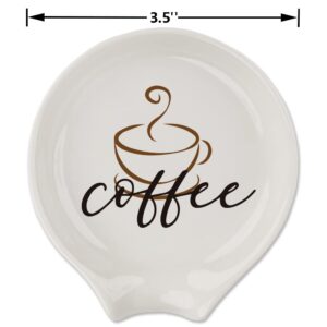 Coffee Spoon Rest, Engraved Cute Counter Spoon Holder Funny Farmhouse Home Bar Coffee Station Table Accessories Décor, Gift for Coffee Lovers Girlfriend Wife Husband Anniversary Friends