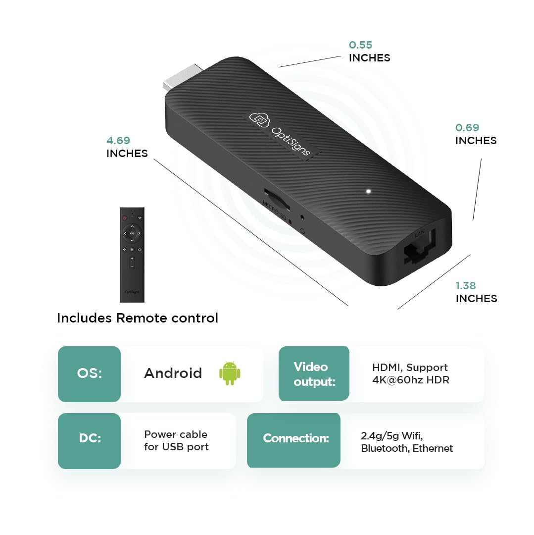 OptiSigns Android Stick Digital Signage Player