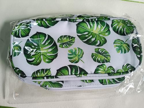 LParkin Tree Leaves Cute Pencil Case Super Large Capacity 3 Compartments Canvas Pen Bag Pouch Stationary Case Makeup Cosmetic Bag