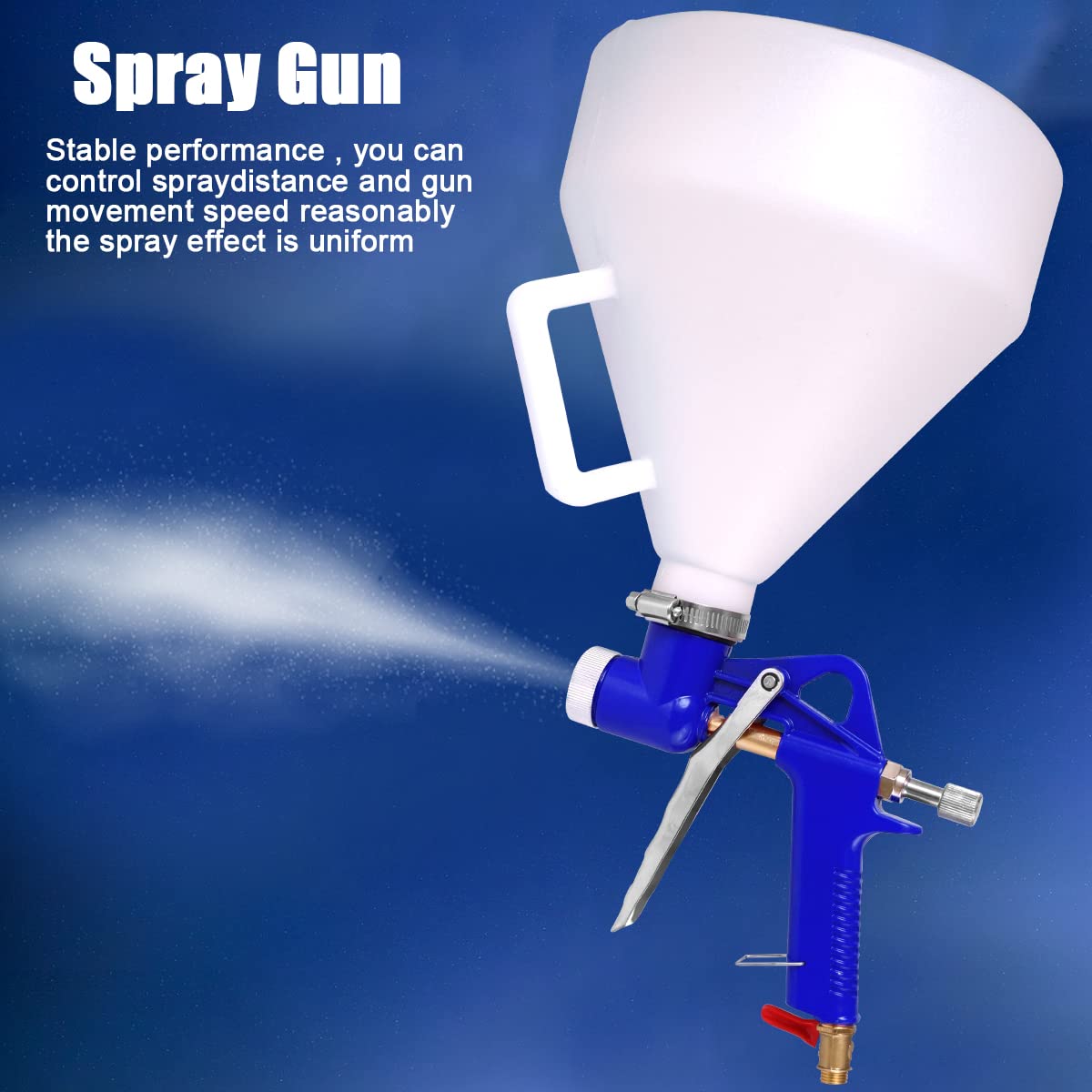 Drywall Wall Sprayer,Air Hopper Spray Gun 1.5 Gallon Paint Texture Tool with 3 Nozzle for Stucco Mud or Popcorn on Walls and Ceiling,Knockdown