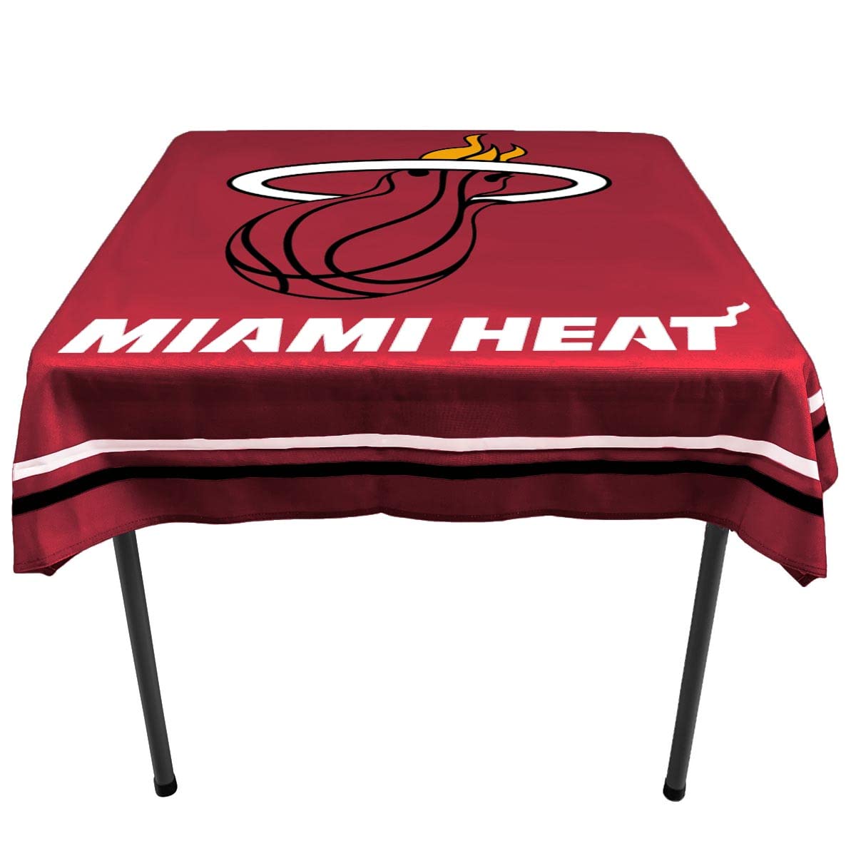 WinCraft Miami Heat Logo Tablecloth and Square Table Cover Overlay