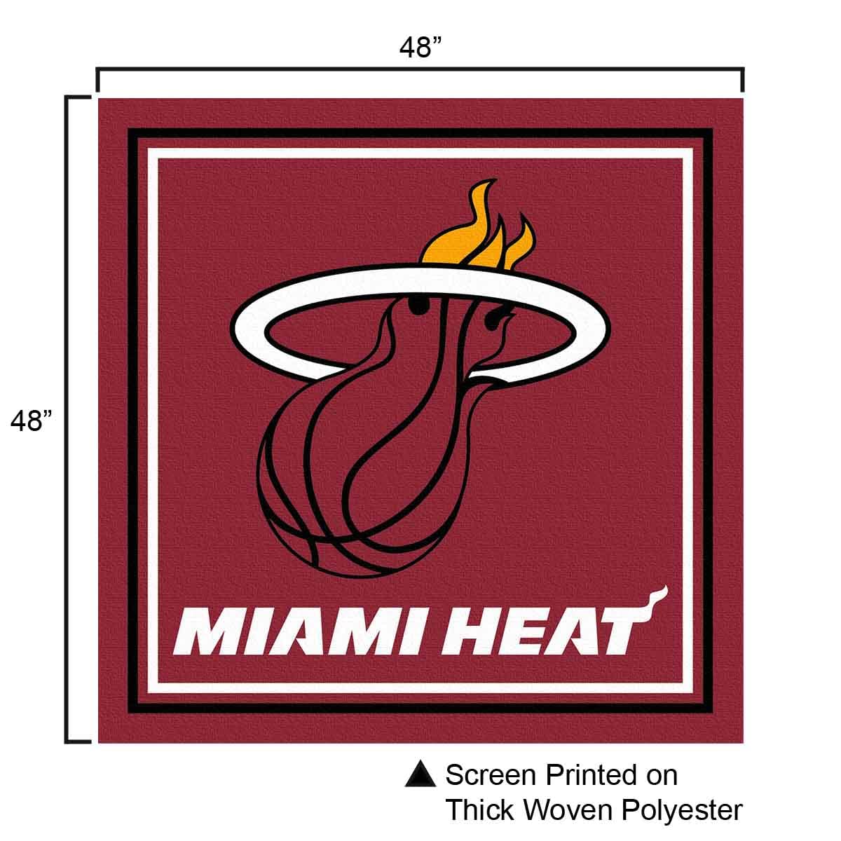 WinCraft Miami Heat Logo Tablecloth and Square Table Cover Overlay