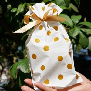 Enjonar 24pcs Treat Bags Party Favor Bags Plastic Drawstring Gift Bags Candy Goodies Bags Food Storage Bags Gift Wrapping Package for Birthday Party Wedding Baby Shower Bridal Shower Holiday Party