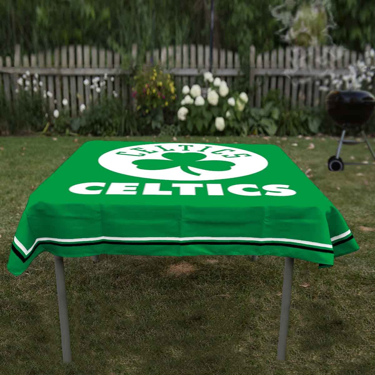 WinCraft Boston Celtics Logo Tablecloth and Square Table Cover Overlay