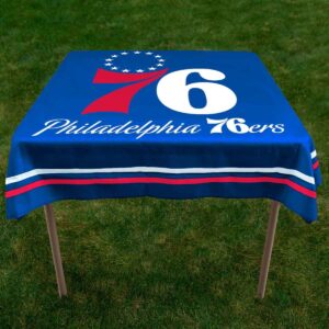 WinCraft Philadelphia 76ers Logo Tablecloth and Square Table Cover Overlay