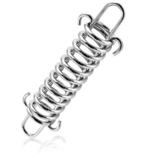 phituoda 2pcs outdoor porch swing springs,160 lb capacity hanging springs for chairs hammock yoga, light duty chrome plated swing spring, rust resistant porch swing springs for dog chain