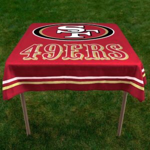 WinCraft San Francisco 49ers Logo Tablecloth and Square Table Cover Overlay