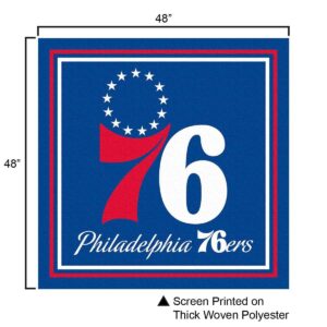 WinCraft Philadelphia 76ers Logo Tablecloth and Square Table Cover Overlay